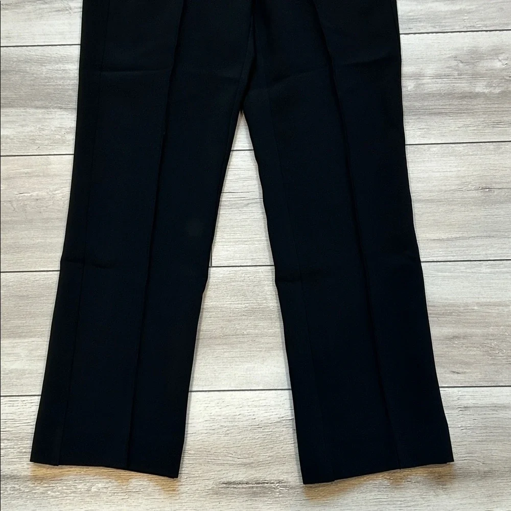 BRASS pleated straight leg ankle pants in black size 2